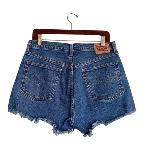Levi’s 501 High Rise Cutoff Shorts Womens 30 Button Fly Raw Hem Vintage Festival - Picture 2 of 5